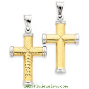 14K Two-Tone Gold & Rhodium Reversible Cross