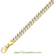 14K Two-Tone Gold 10.1mm Polished Fancy Link Bracelet