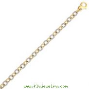 14K Two-Tone Gold 6.5mm Fancy Link Bracelet