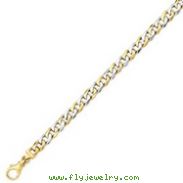 14K Two-Tone Gold 6.85mm Polished Fancy Link Bracelet