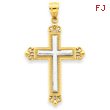 14K Two-Tone Gold Cross Pendant