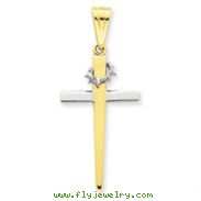 14K Two-Tone Gold Cross Pendant