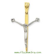14K Two-Tone Gold Crucifix Charm