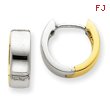 14K Two-Tone Hinged Hoop Earrings