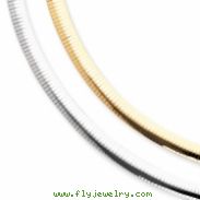 14k Two-tone Reversible 8mm Omega Necklace chain