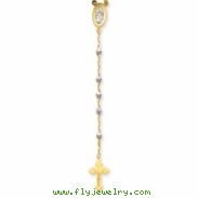 14k Two-tone Rosary Necklace chain