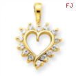14k VS Diamond heart pendant