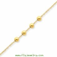 14k w/ 4, 4mm Bead Necklace chain