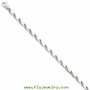 14k WG 4.75mm Polished Fancy Link Chain bracelet