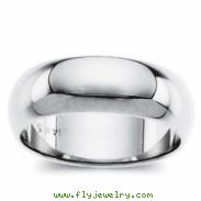 14K White 02.00 MM Half Round Band