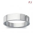 14K White 03.00 MM Flat Tapered Band