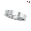 14K White 04.00 MM Flat Comfort Fit Band