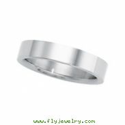 14K White 04.00 MM Flat Comfort Fit Band