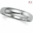 14K White 04.00 MM Half Round Tapered Band