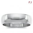 14K White 05.00 MM Light Half Round Band