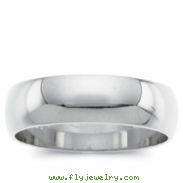 14K White 05.00 MM Light Half Round Band