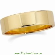 14K White 06.00 MM Flat Band