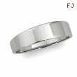 14K White 06.00 MM Flat Tapered Band