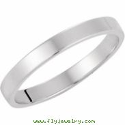 14K White 07.00 MM Flat Band