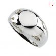 14K White 12.00 MM Metal Fashion Ring