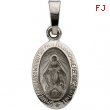 14K White 12.00 X 08.00 MM MIRACULOUS MEDAL Miraculous Medal