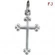 14K White 14.00X10.00 MM Cross Pendant