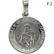 14K White 15.00 MM SCAPULAR MEDAL Scapular Medal