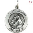 14K White 15.00 MM ST. ANTHONY MEDAL St. Anthony Medal