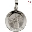 14K White 15.00 MM ST. PATRICK MEDAL St. Patrick Medal