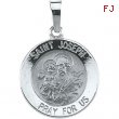 14K White 15.00 MM ST.JOSEPH MEDAL St.joseph Medal