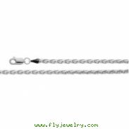 14K White 16 INCH Diamond Cut Wheat Chain