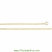 14K White 16 INCH LASERED TITAN GOLD ROPE CHAIN Lasered Titan Gold Rope Chain