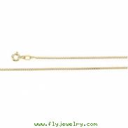 14K White 16 INCH Solid Box Chain