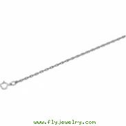 14K White 16 INCH Solid Rope Chain