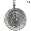 14K White 18.00 MM Miraculous Medal