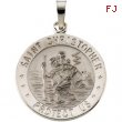 14K White 18.00 MM St. Christopher Medal