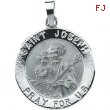 14K White 18.00 MM ST.JOSEPH MEDAL St. Joseph Medal