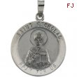 14K White 18.5 Rd St Nicholas Pend Medal