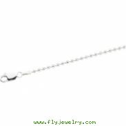 14K White 20 INCH; BEAD CHAIN Bead Chain