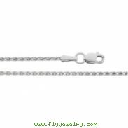 14K White 20 INCH Diamond Cut Wheat Chain