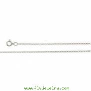 14K White 20.00 INCH ROLO CHAIN WITH SPRING RING Rolo Chain With Spring Ring