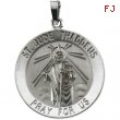 14K White 22.00 MM St. Jude Thaddeus Medal