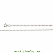 14K White 24.00 INCH ROLO CHAIN WITH SPRING RING Rolo Chain With Spring Ring