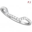 14K White BAND 1/3 CT TW DIAMOND MATCHING BAND Diamond Matching Band