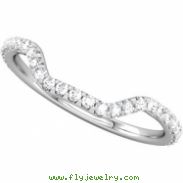 14K White BAND 1/3 CT TW DIAMOND MATCHING BAND Diamond Matching Band