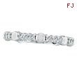14K White Gold 0.51ct Diamond Eternity Stackable Guard Ring