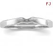 14K White Gold #1 Band For Tulipset Solitaire