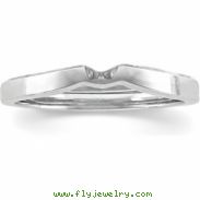 14K White Gold #1 Band For Tulipset Solitaire