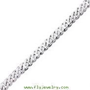 14K White Gold 11mm Curb Link Bracelet