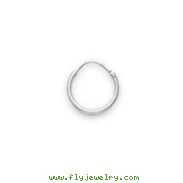 14K White Gold 1.25x10mm Wire Hoops